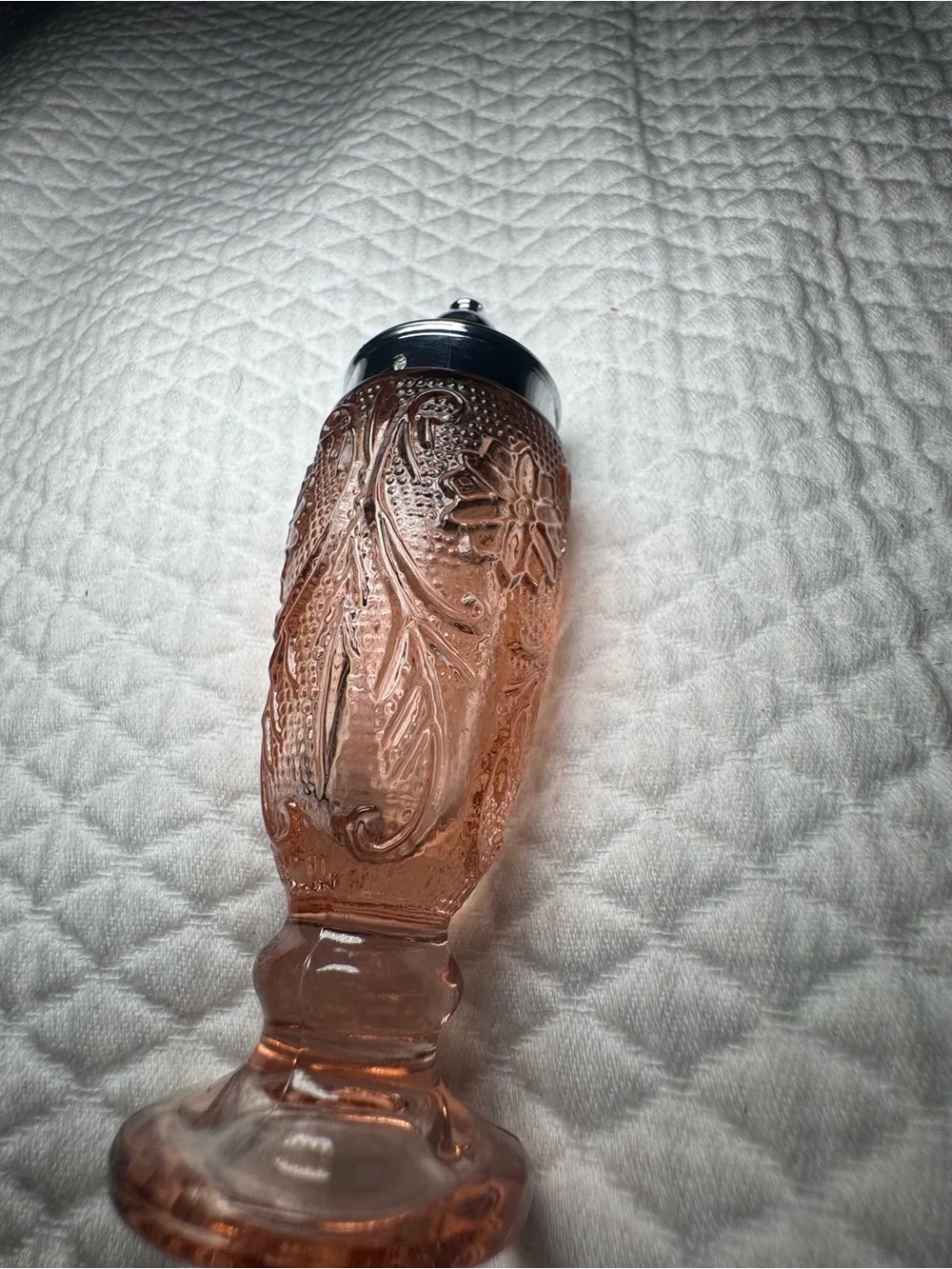 Vintage Tiara Indiana Glass Sandwich Peach Footed Salt Pepper Shaker ONE ONLY